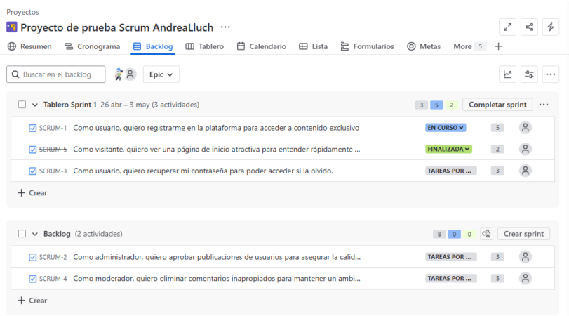 Scrum en Jira