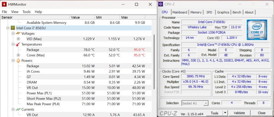 cpu temperatura