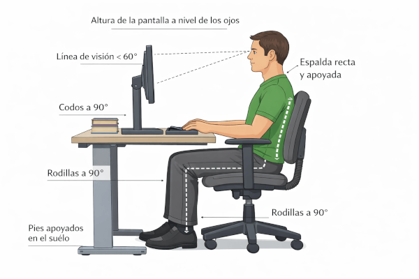ergonomia trabajo informatico prevencion