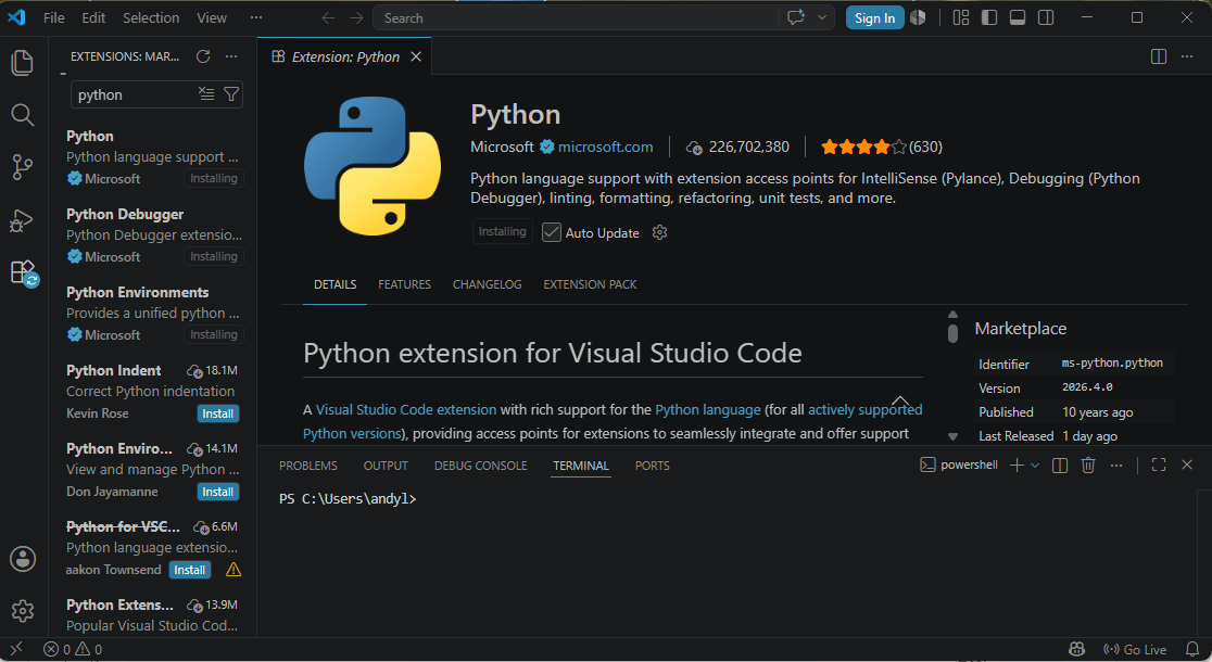 Instalar Visual Studio Code y la extensión de Python - Eniun