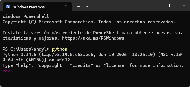 terminal python