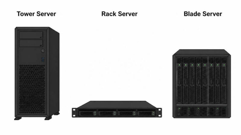 diferencias tower blade rack server